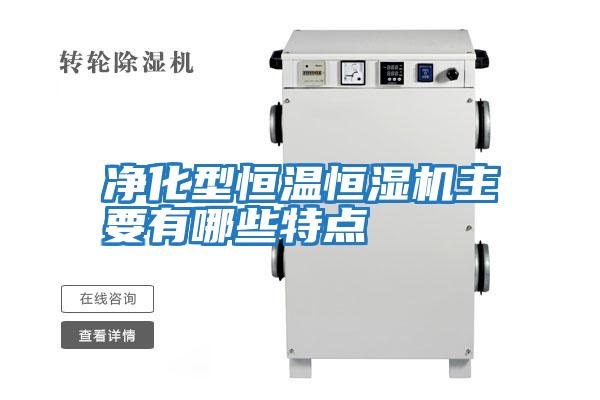 凈化型恒溫恒濕機(jī)主要有哪些特點