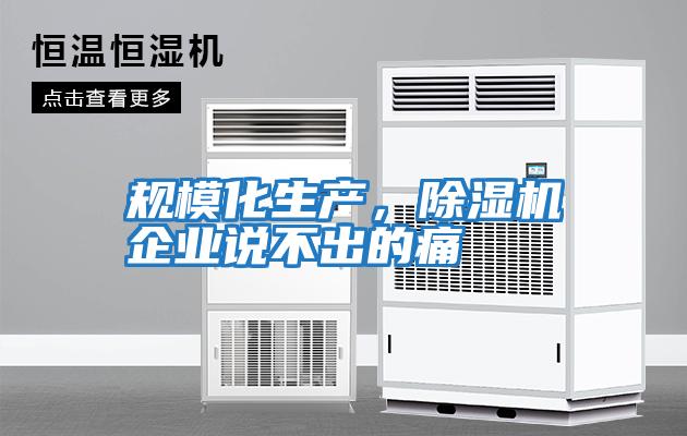 規(guī)模化生產(chǎn)，除濕機(jī)企業(yè)說不出的痛
