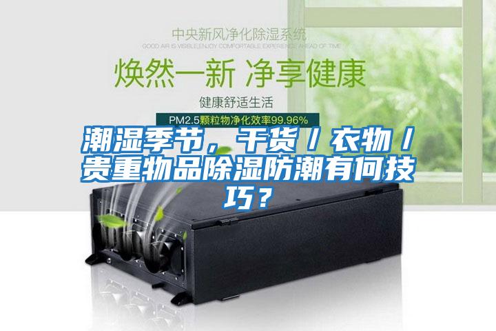 潮濕季節，干貨／衣物／貴重物品除濕防潮有何技巧？