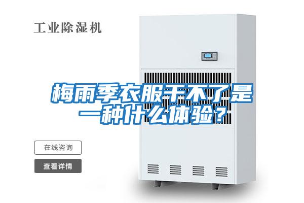 梅雨季衣服干不了是一種什么體驗(yàn)？