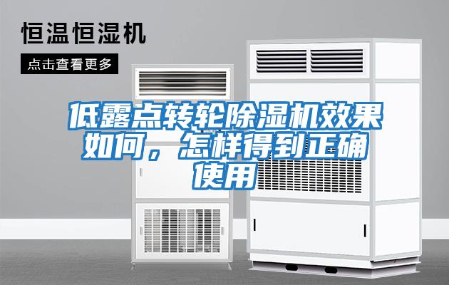 低露點轉輪除濕機效果如何，怎樣得到正確使用