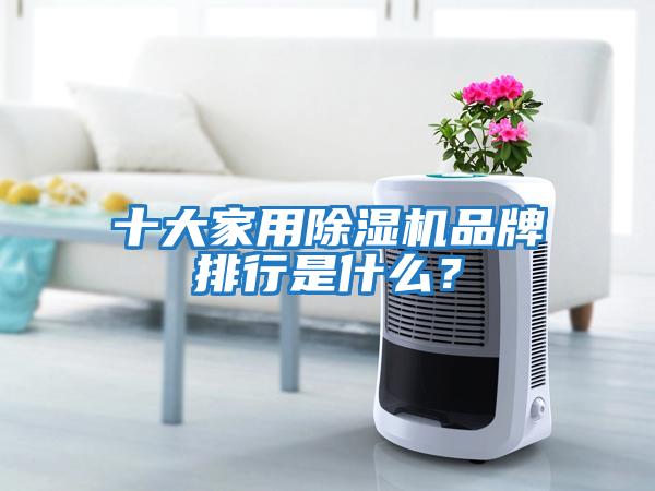 十大家用除濕機品牌排行是什么？