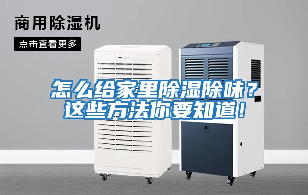怎么給家里除濕除味？這些方法你要知道！
