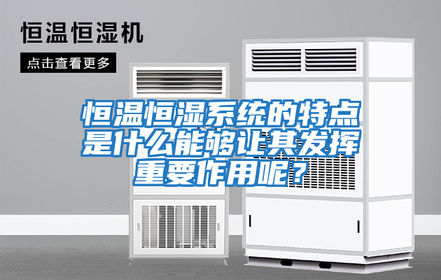 恒溫恒濕系統(tǒng)的特點(diǎn)是什么能夠讓其發(fā)揮重要作用呢？