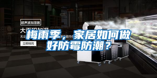 梅雨季，家居如何做好防霉防潮？
