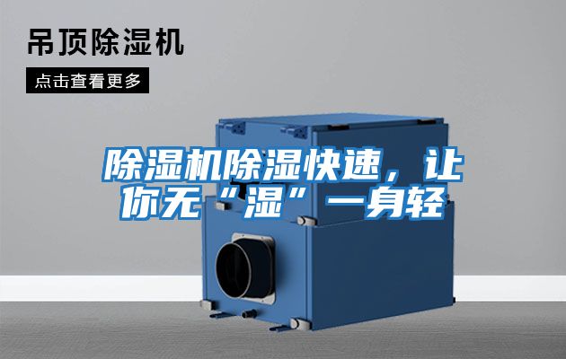 除濕機除濕快速，讓你無“濕”一身輕