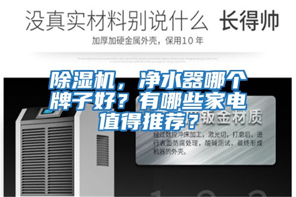 除濕機，凈水器哪個牌子好？有哪些家電值得推薦？